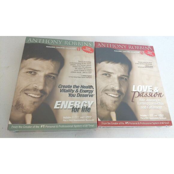 Anthony Robbins Coaching Collection Energy Love Career & Awaken Giant SET OF 4 - Picture 3 of 5